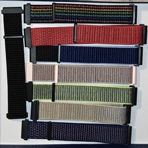 8 Assorted Fitbit Versa 2/Versa/Versa Lite/Versa SE Nylon Bands